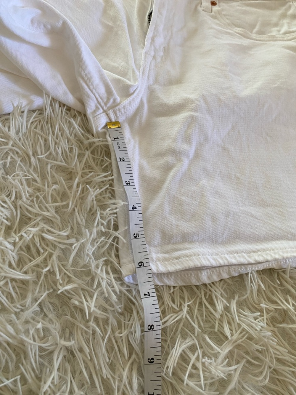 GAP White Girlfriend Shorts 29/8 Mid Rise Denim - Picture 7 of 9